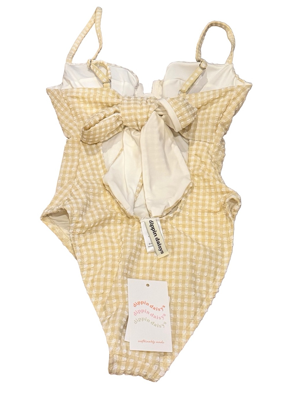 Dippin’ Daisy’s Saltwater Gingham One Piece Swimsuit S NWT - Picture 4 of 8